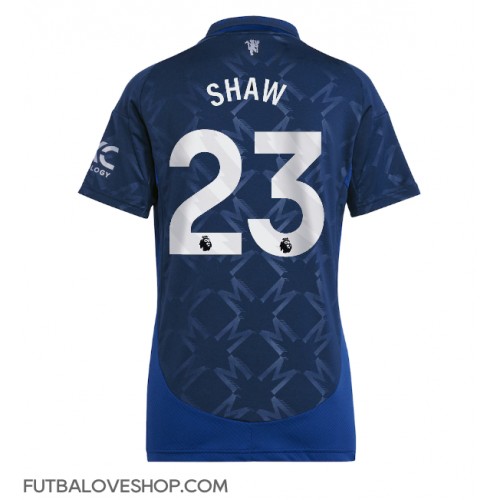 Dres Manchester United Luke Shaw #23 Preč pre Ženy 2024-25 Krátky Rukáv